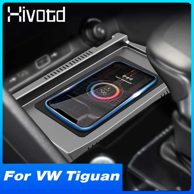 Auto Qi kabelloses Ladegerät Telefon 15w Schnell lade platte Pad Innen  modifikation Zubehör für vw tiguan mk2 2017-2019 - AliExpress