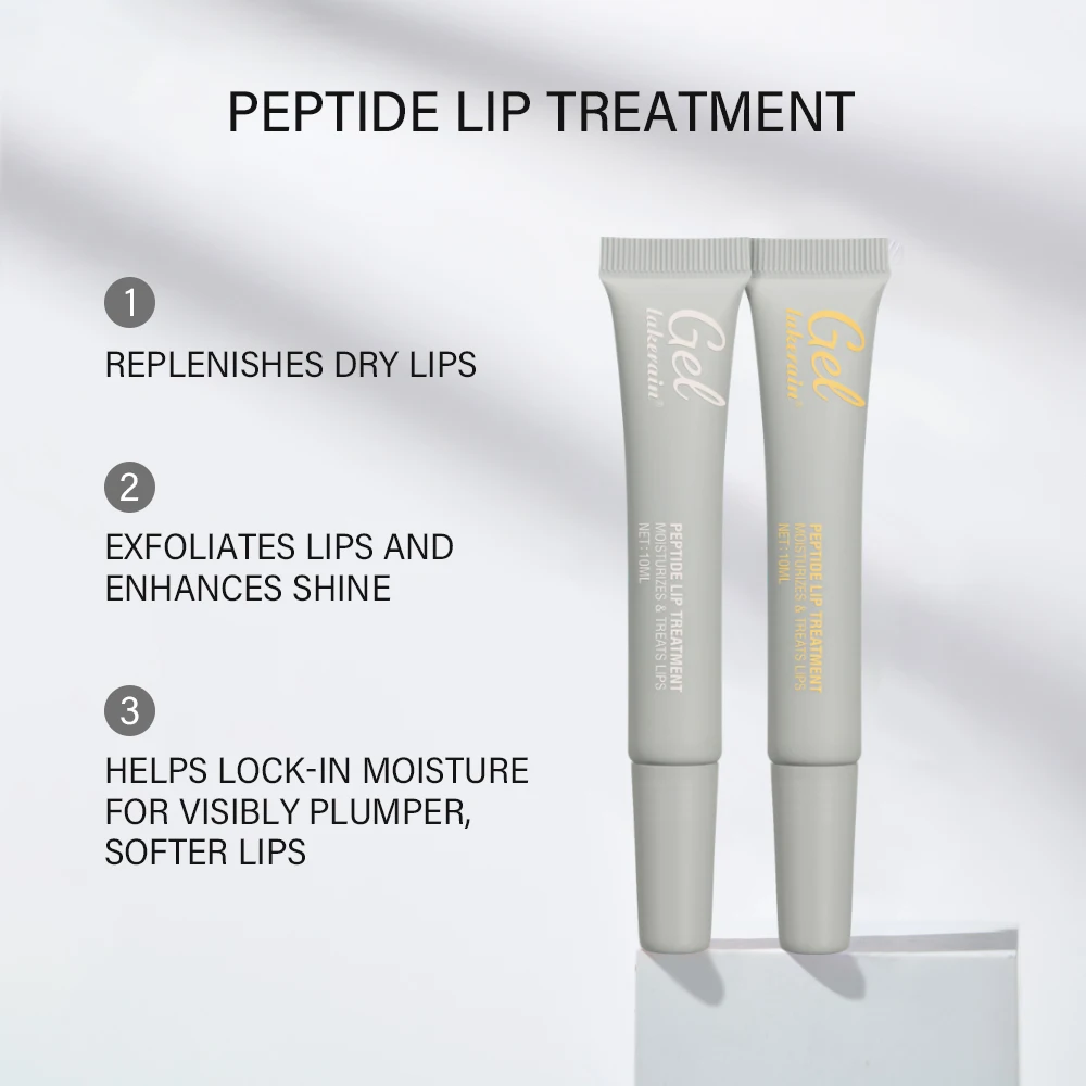 Peptide Lip Treatment Jelly Transparent Moisturizing Repairy Reduce Lips Fine Line Lip Blam Gel Hydrating Plump Lip Oil Care 3