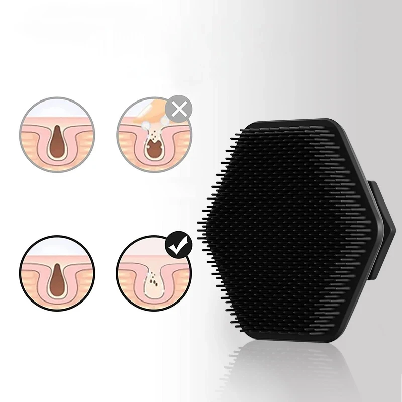 Silicone Cleaning Brush Facial Cleaning Scrubber Silicone Miniature Face Deep Clean Shave Massage Face Scrub Brush Beauty Shower 3
