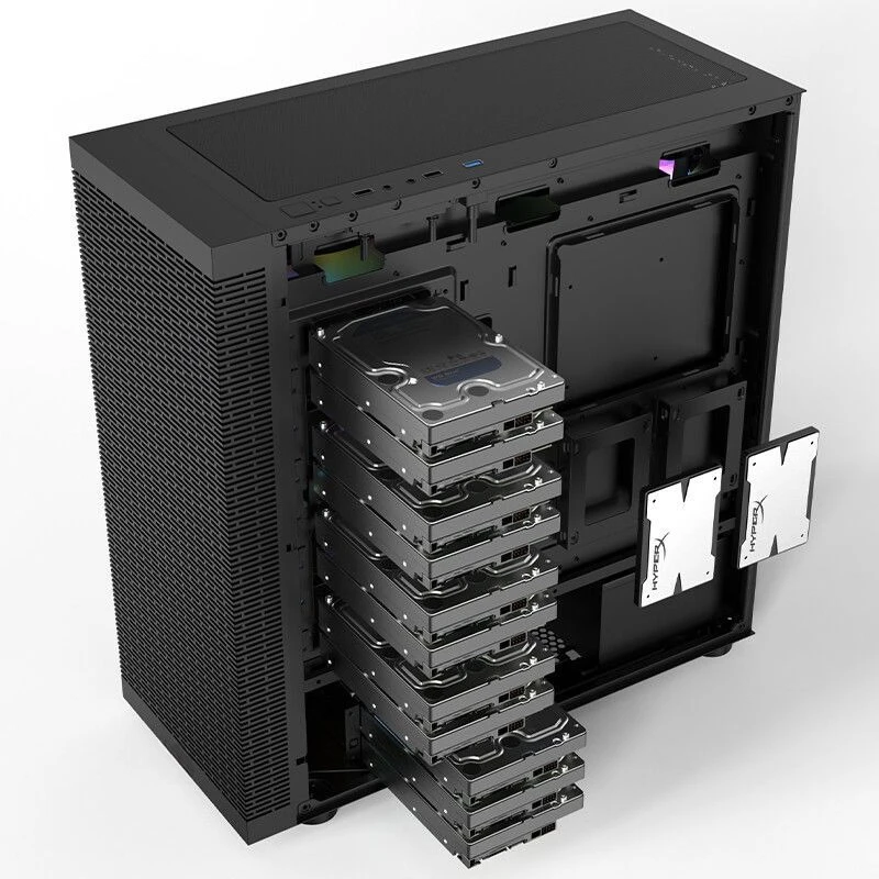 섀시 F20 멀티비트 하드 디스크 ATX 메인보드 360 수냉식 데스크탑 서버 컴퓨터 nas 섀시