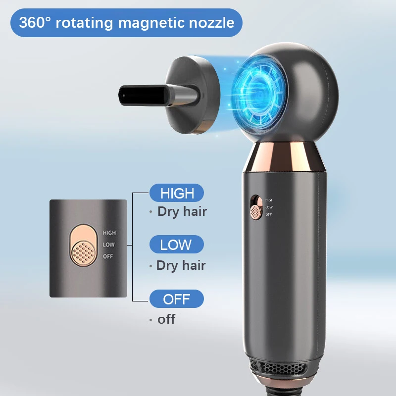 Sunhills Quick Blow Mini Baby Leafless Multi Pole Ring Magnet Hair Dryer