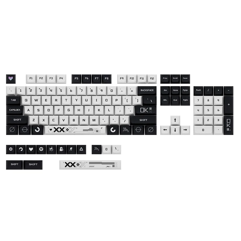 Универсальные колпачки для клавиш PBT XDA, персонализированные механические клавиши с сублимационной печатью, с английской и русской раскладкой, для геймеров Cherry MX