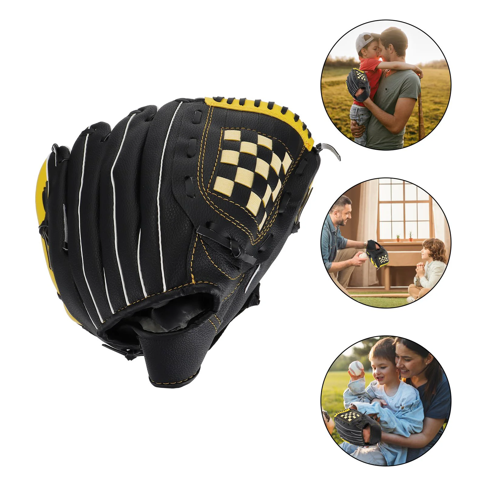 

Baseball Glove Practical Softball Gloves for Kids PU Accessories Mittens Protective