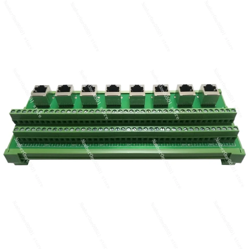 

RJ45 Transfer Terminal Block Transfer Board Network Port Transfer Terminal Network Cable Module Rack DIN Rail Installation