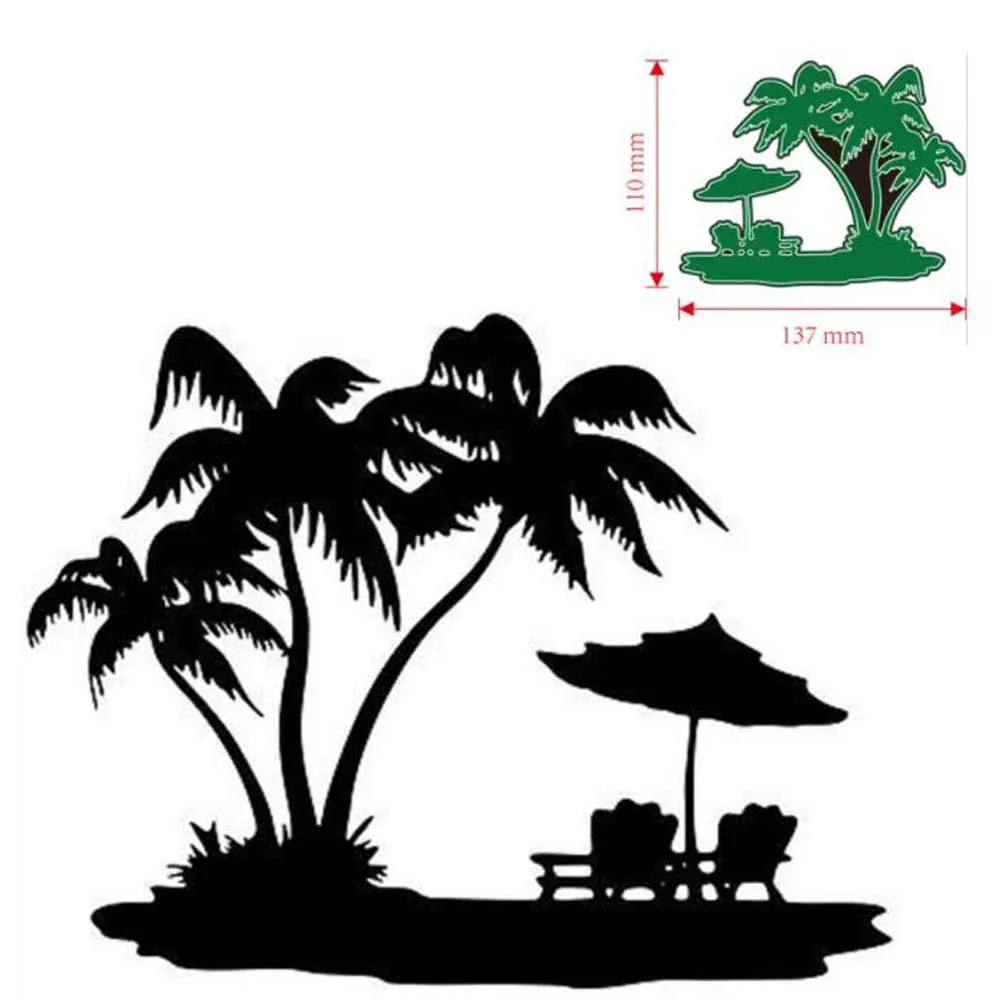 나무 질감 배경 코코넛 나무 금속 절단 다이, DIY 스크랩북 앨범 장식, 엠보싱 종이 카드 공예, 선물 상자