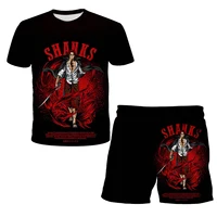 Ensemble T-shirt 3D une pièce pour garçons 2026, motif Luffy Zoro super cool, haut et short d'été, cadeau d'anniversaire à manches courtes pour enfants 6
