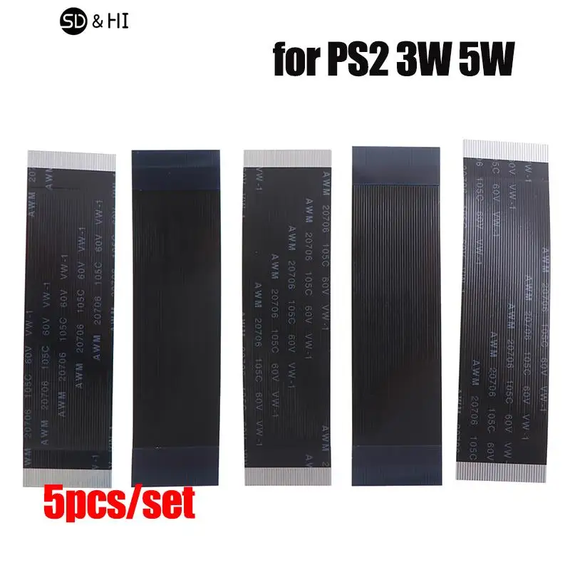 5Pc Controller Joystick Socket Ribbon Flex Cable Connect Mailboard Per Ps2 3W 5W