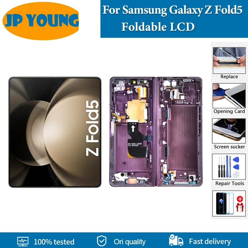 

7.6"AMOLED Foldable LCD For Samsung Galaxy Z Fold5 Display Touch Screen For Samsung Z Fold 5 F946B F946B/DS F946U F946N LCD