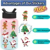 8Pcs Puzzle Cartoon Christmas Snowman Party Make a Face Stickers Handicrafts Waterproof Stickers 5