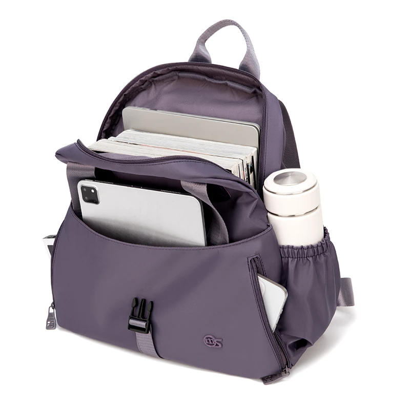 Stylish Commuter Backpack Women Waterproof Nylon Backpacks Ladies Daypack Large School Bag for Girl Lightweight Travel Knapsack - 6