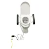 2020 new design D shape electric freestanding toilet seat handrail helper lift with motor for elderly handicap disabled person 6