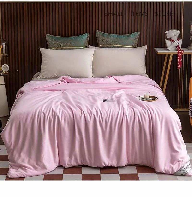 Natural Mulberry Silk Comforter Winter Duvet Queen Size Wide Stripe