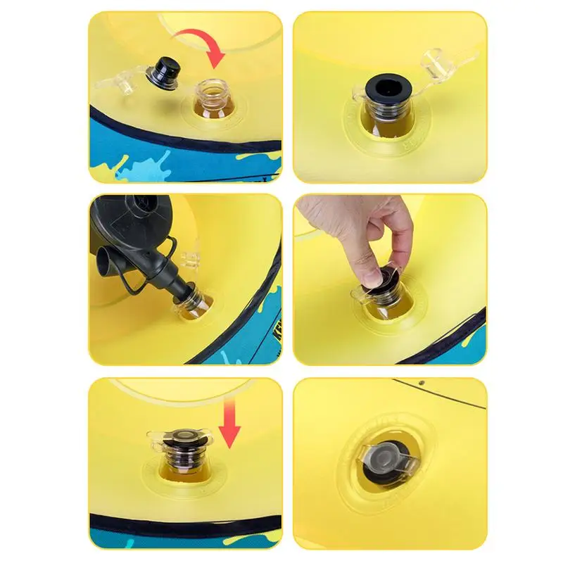 Inflatable Sled For Kids Inflatable Winter Sled Tube Heavy Duty Snow Ski Tube For Outdoor Sledding With Thickened Handles And