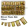 Box 100/150/165Pcs Flat Head Riveter Nut Gun BT605 BT606 BT607 Blind Heavy Hand Inser Rivet Nut Tool M3 M4 M5 M6 M8 M10 M12 6