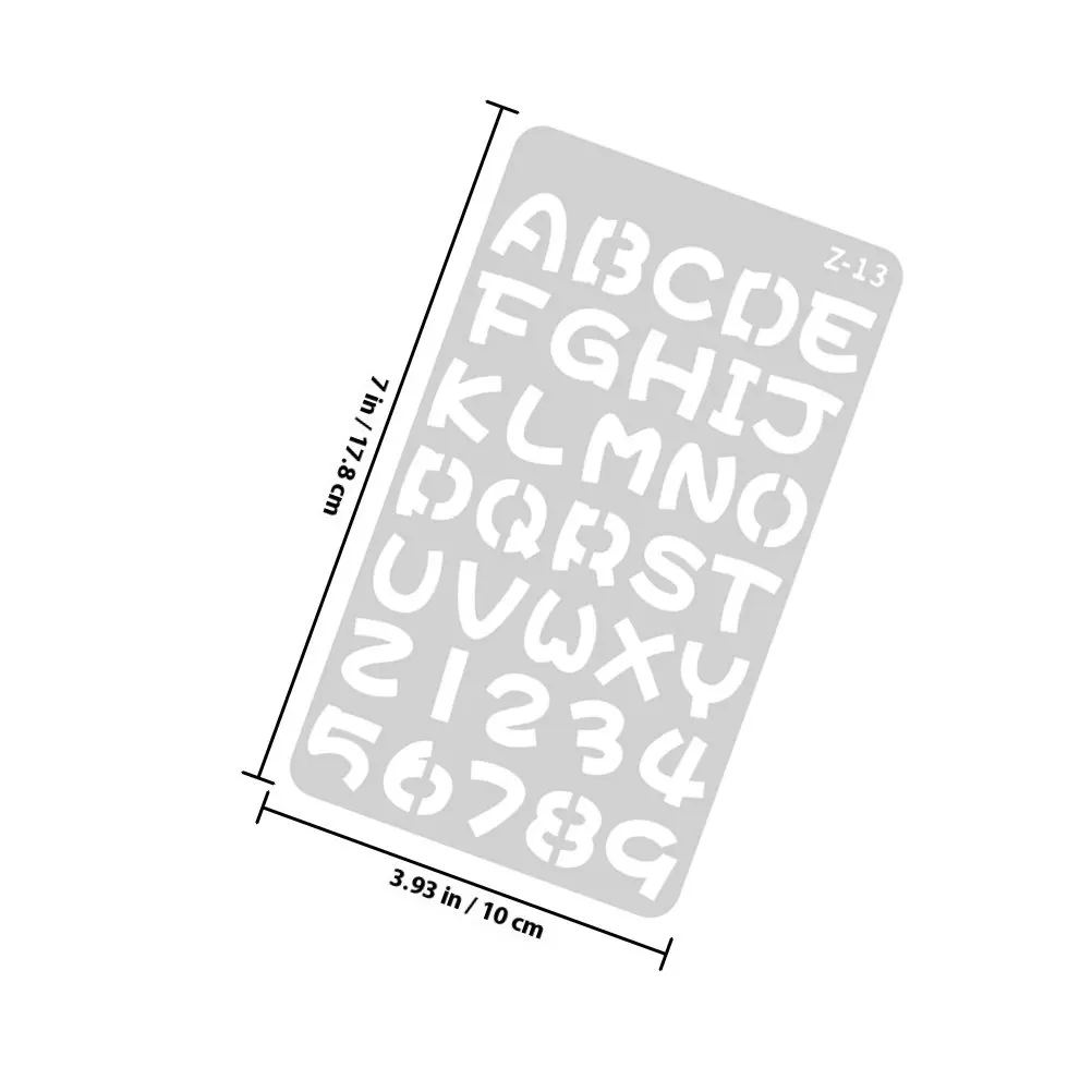 2세트 경량 휴대용 알파벳 문자 스텐실 DIY 저널링 스크랩북킹 서예 그림 공예용 재사용 가능 플라스틱