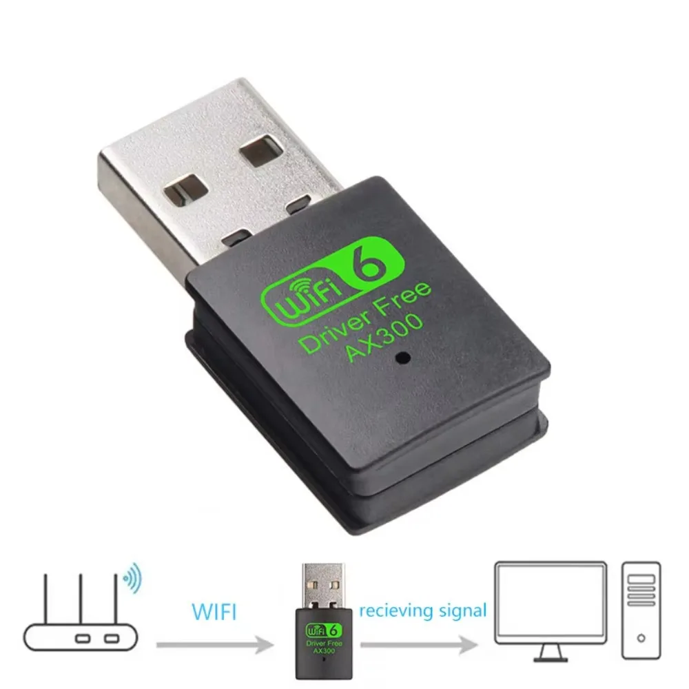 AX300 WiFi 6 USB 어댑터 300Mbps 2.4GHz 802.11ax 무선 네트워크 카드 드라이버 무료 플러그 앤 플레이 Windows 7/10/11 AP 모드용