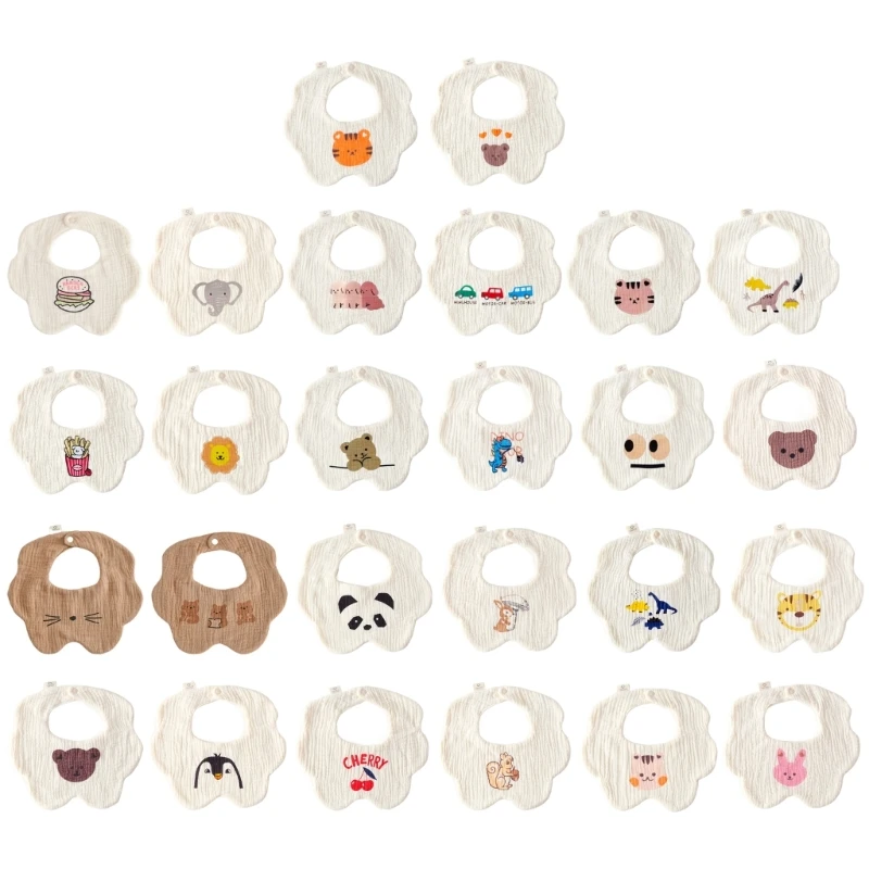 

Мягкие и абсорбирующие нагрудники для новорожденных, 6-слойные хлопковые детские нагрудники, дышащие и герметичные детские нагрудники, прочные для кормления и прорезывания зубов