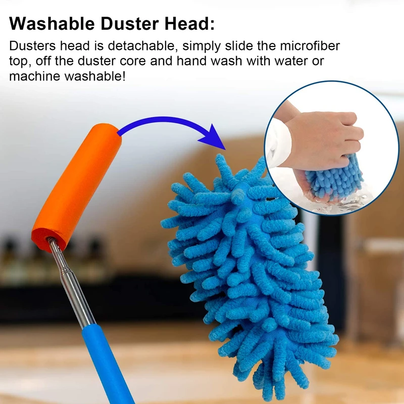 Retractable Microfiber Duster Brush Cleaning Tool Retractable Duster Microfiber Duster Brush Microfiber Dust Brush Telescopic Duster Brush Telescopic Dust Brush Telescopic Dust Remover