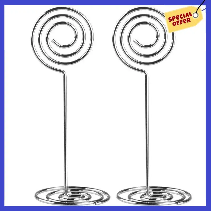 10Pcs Swirl Table Number Photo Holder Stands For Weddings Party Gatheringsa01p