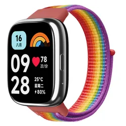 Nylon Loop Sport Strap - Breathable Replacement Band for Redmi watch 3 Lite (Pride Edition)
