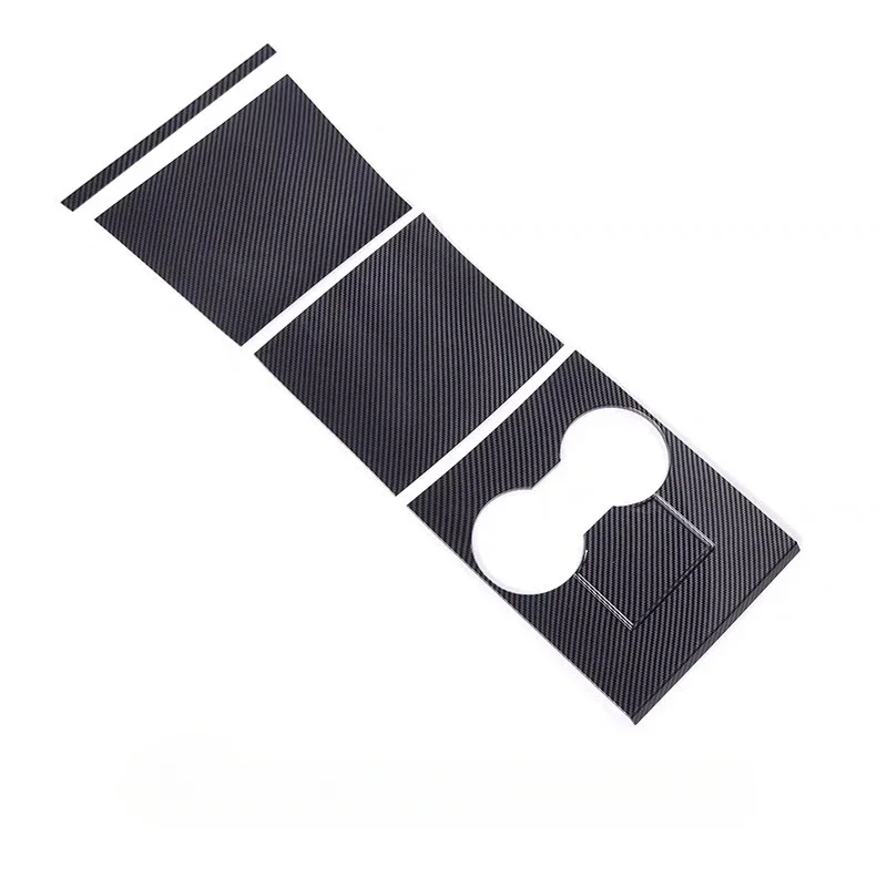 테슬라 모델 3 Y 2017-2020 중앙 제어판 보호 패치 ABS 탄소 섬유 장식 쉘 스티커 자동차 액세서리