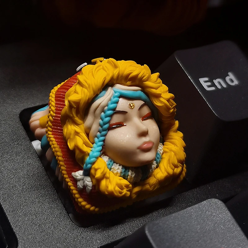 

Handmade Cartoon Lolly Tower keycap Personalized ESC key cross shaft mechanical keyboard replacement decorative keycap