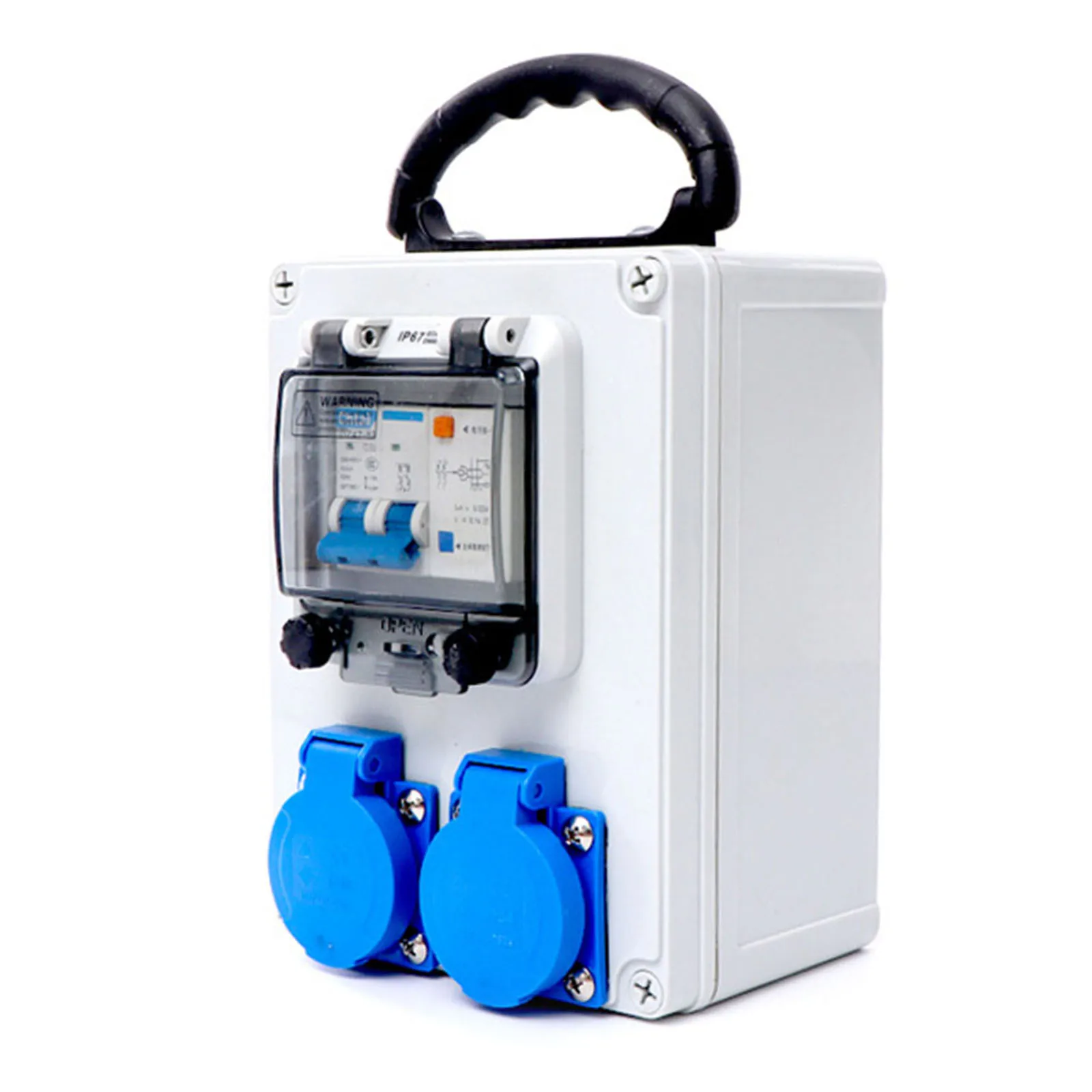 

10A 250V 2P Construction Power Five-hole Socket Industrial Three-level Distributor With Switch Wall Power Waterproof Portable