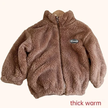 معطف سميك من الصوف للأطفال ، سترة دافئة ، ملابس خارجية للأطفال ، سترات لطيفة ، ملابس للأطفال ، خريف ، شتاء ، جديد ، 2023