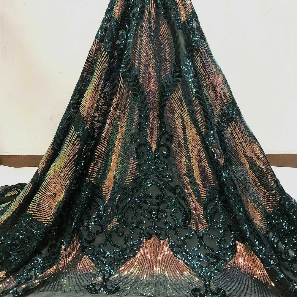 

WorthSJLH модная африканская Кружевная Ткань 5 ярдов Высококачественная вышивка Французский Тюль нигеривечерние ское вечернее платье кружевной материал