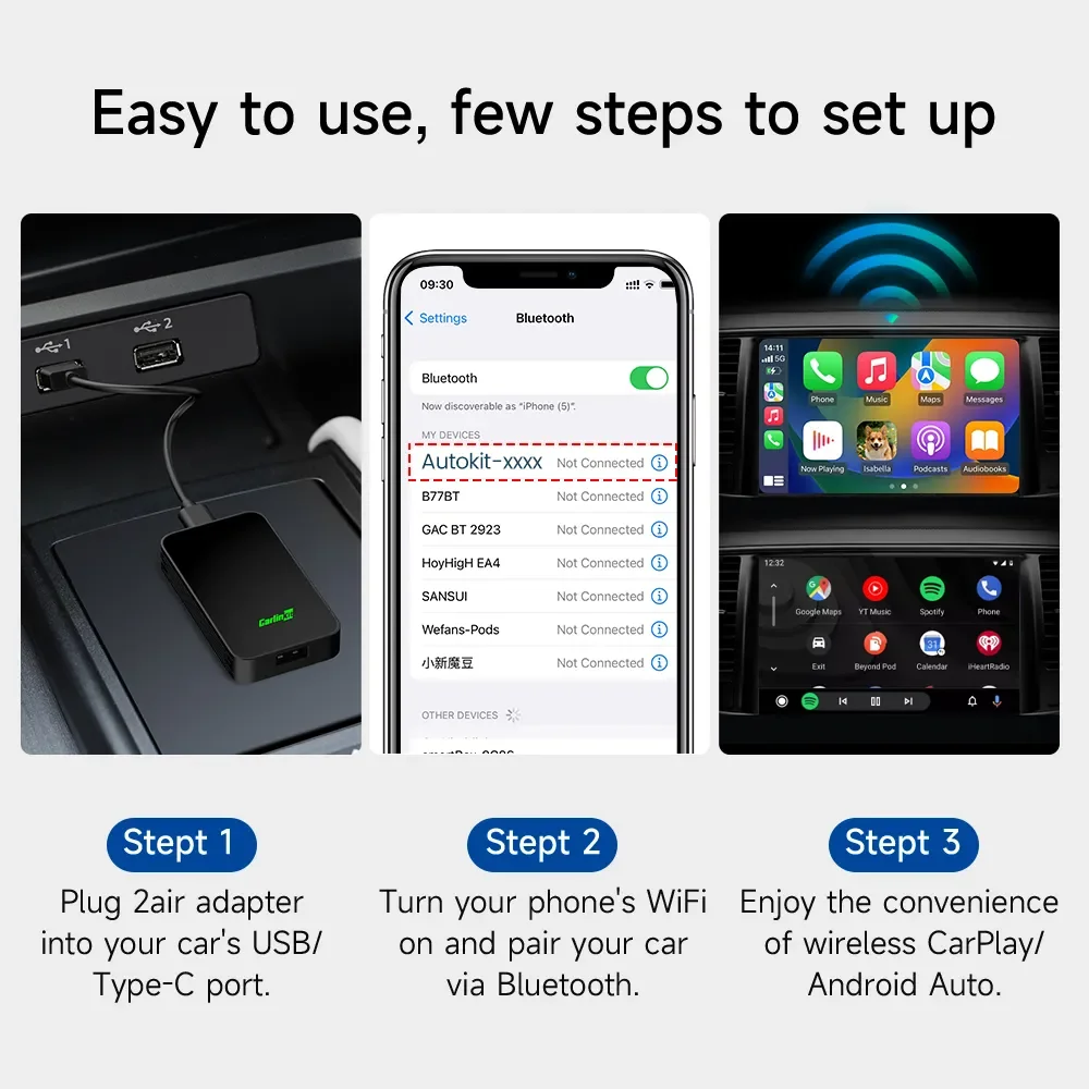 Carlinkit 5   Apple Carplay  usb carplay wifi dongle    CPC200 2Air ÷ Carlink Kit ŰƮ