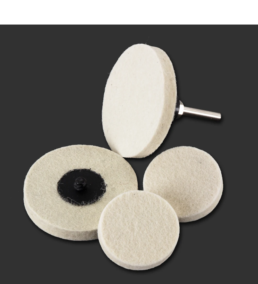 S53c0add57f5b4f44b63b0e99ee96be715 50mm/75mm Wool Polishing Wheel Buffing Pads Quick Change Felt Polishing Disc Roll Rock for Rotary Tool Abrasive