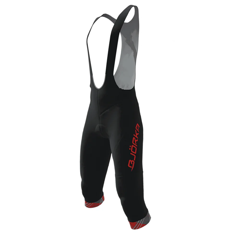 Summer Cycling Men's 3/4 Knee Shorts Black Bib Knickers Ciclismo Tights Bicycle Long Times Riding Padded Breathable MTB Pants cycling knee shorts