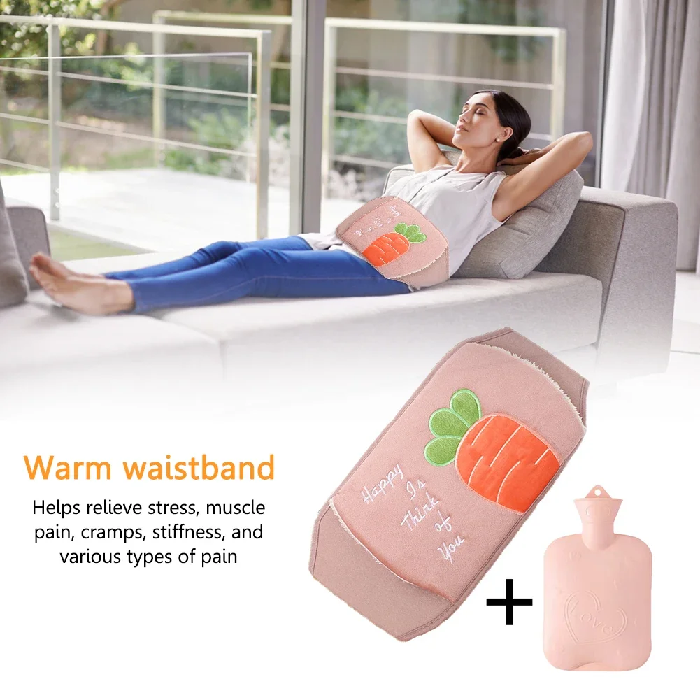 Description Picture 6 of itemCute Animal Hot Water Bottle Belt Women Portable Hand Warmer 1000ml Hot Water Bag Bottles For Girls Heater Home Warming Product