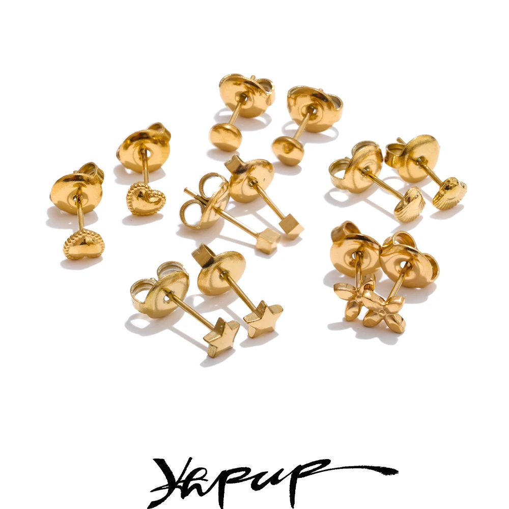 Yhpup Mini Earrings Stainless Steel Waterproof