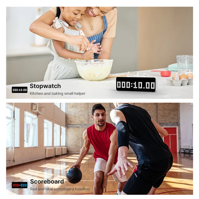 Ulanzi Tc001 Intelligens Pixel Óra Youtube Követők Egyidejű Időjárás -Előrejelzés Funkció Pixelált Üzenet Kijelző - Image 3