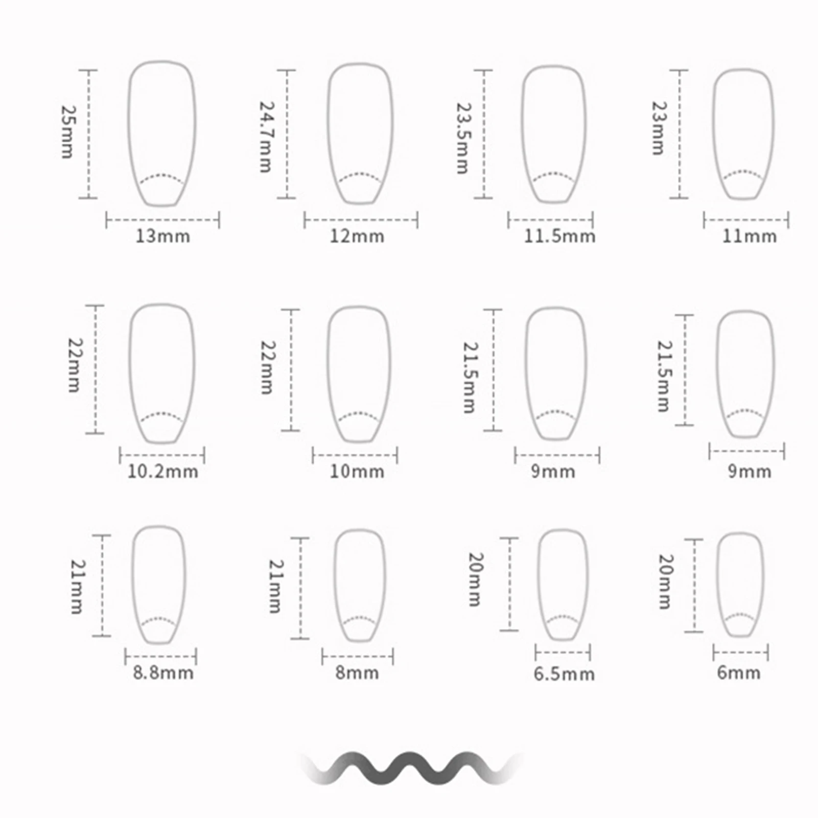 Y2k Black Gradient Press On Nails Long Ballet Reusable Nail Art Set_voghion.com