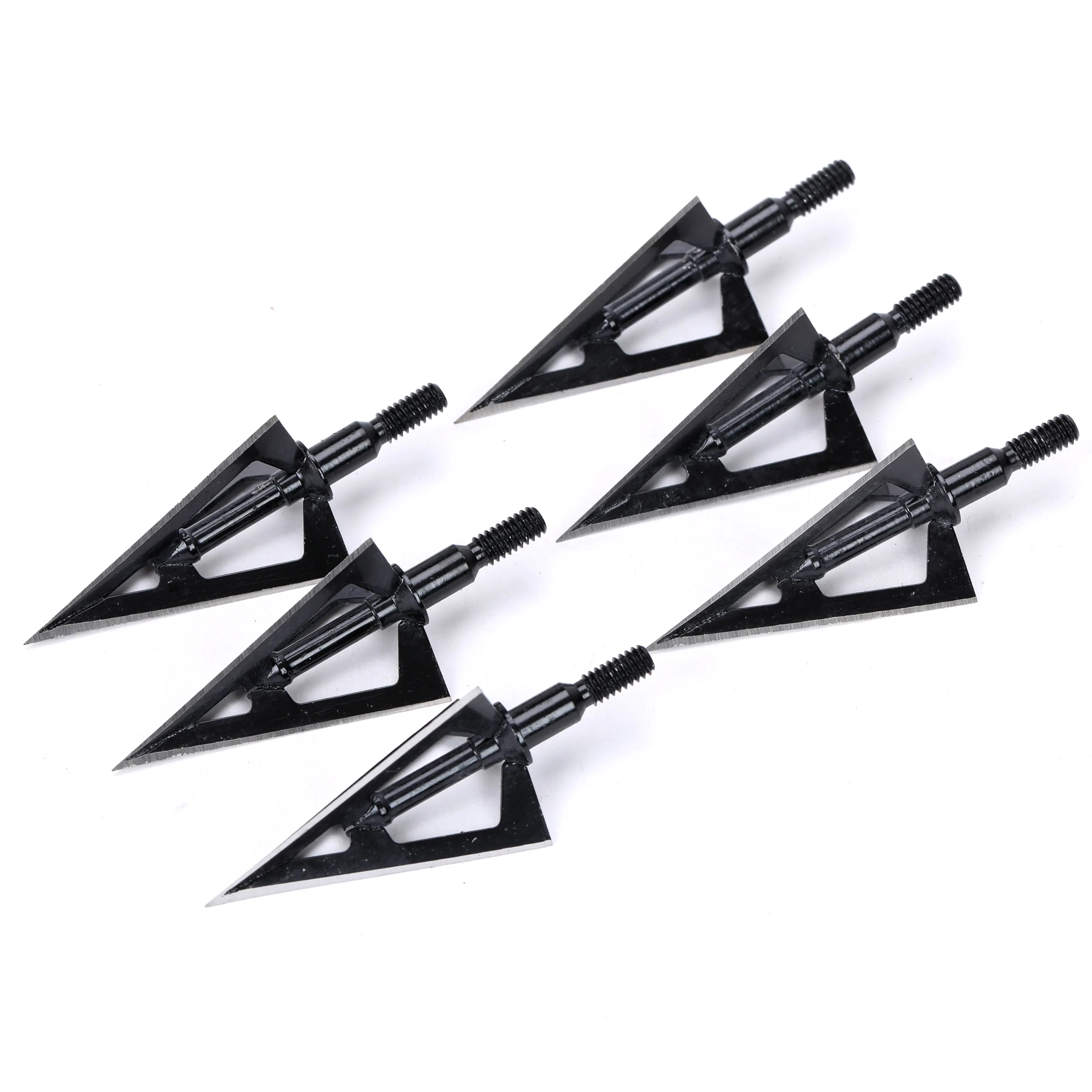 Details about   6PCS Arrowheads for Hunting Arrow Bow 100 Grain Tip Point Telflon Surface 3Blade 
