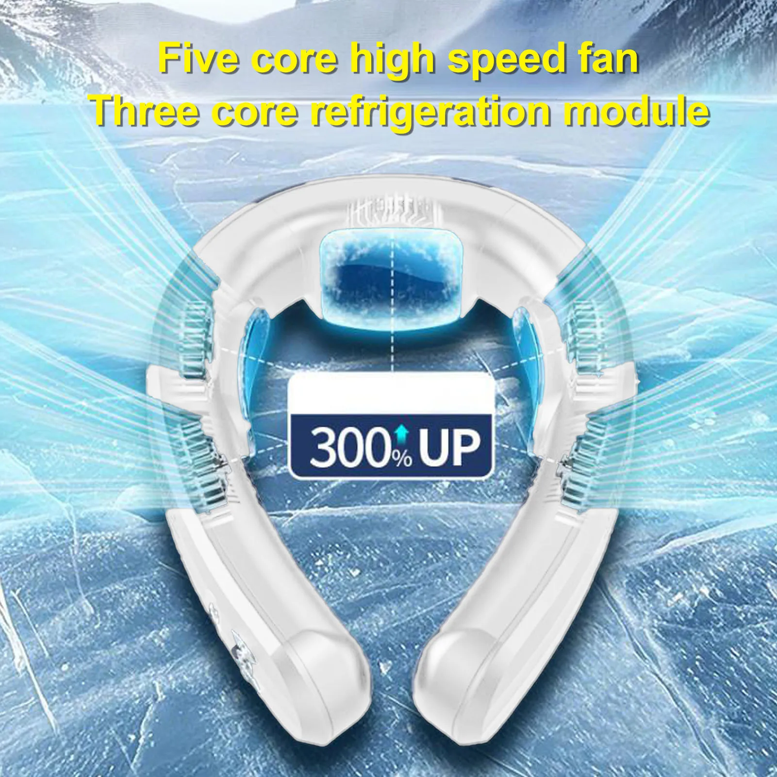 Portable Neck Fan Battery Operated 3 Speeds Cooling and Heating Dual Use Neck Fan Semiconductor Lightweight Quiet for Camping