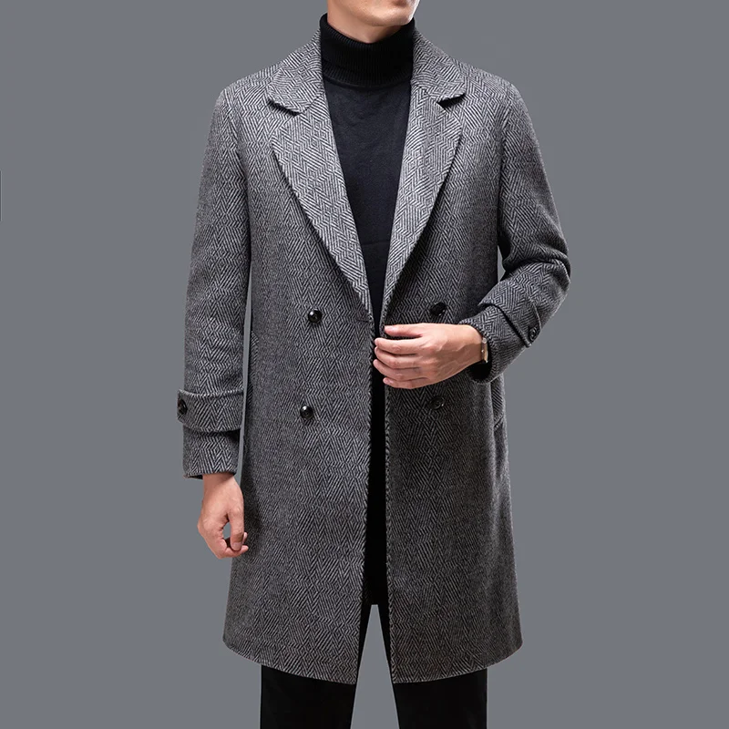 

KOLMAKOV 2023 new arrival winter Double-sided wool coat thicked trench men's smart casual woolen jackets full size M-XXXL