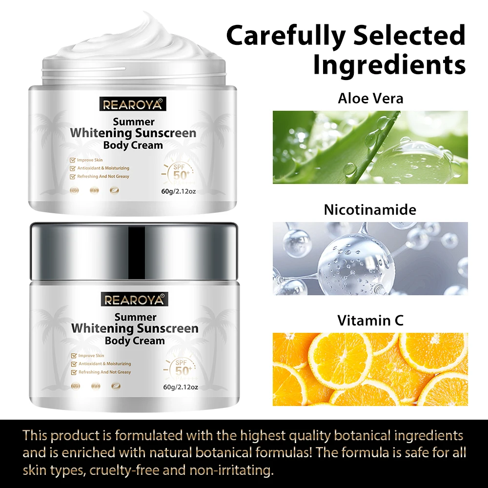 50+ Facial Sunscreen Long Lasting Moisturizing UV Resistant Skin Whitening Cream Korean Moisturiz Protector Care Body Sunscreen