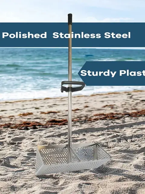 Paletta Metal Detector Spiaggia - Acciaio Inox Per Setacciatura Tesori