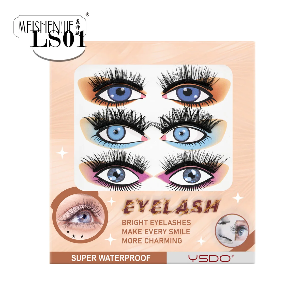 Description Picture 4 of itemMEISHENJIE 1/3 Pairs Natural Long 3D Mink Magnetic Eyelashes Handmade Reusable Waterproof Lash Makeup Magnetic Eyelash Set