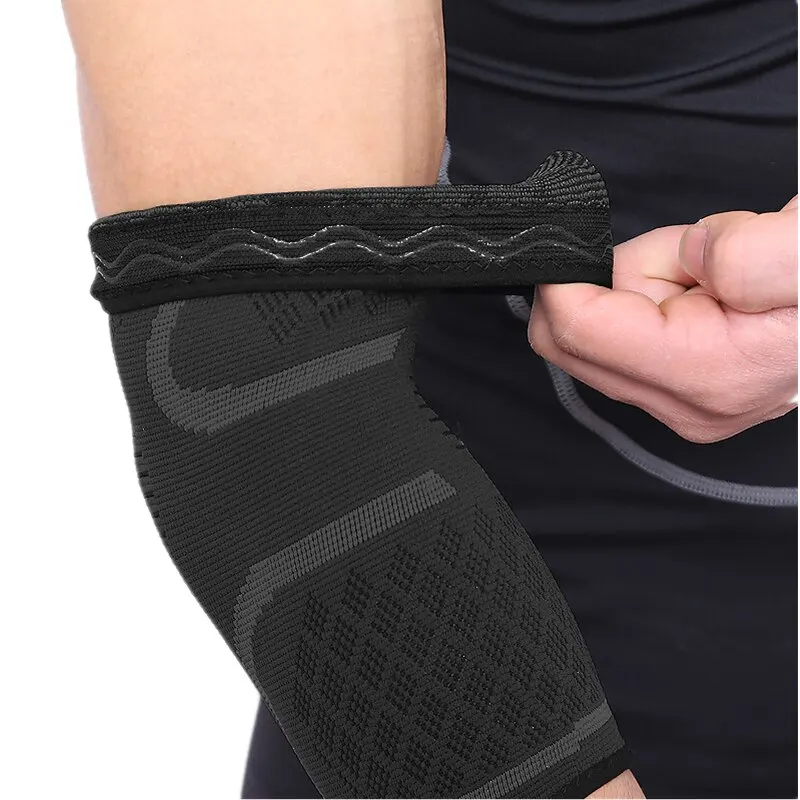 Elbow Support 1 Piece Elastic Gym Fitness Nylon Protective Pad Absorb Sweat Sports Safety Basketball Game Arm Sleeve Elbow Brace