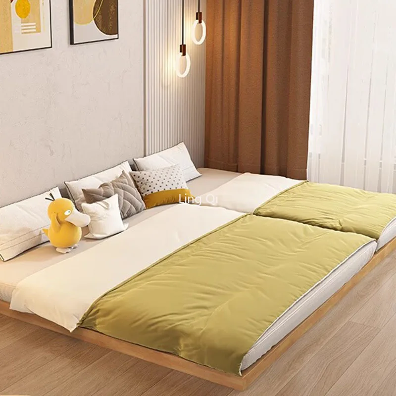 

Cream Minimalist Christmas Children Beds Tatami Toddler Relax Small Family Home Bed Simple Boy Muebles Living Room Furniture