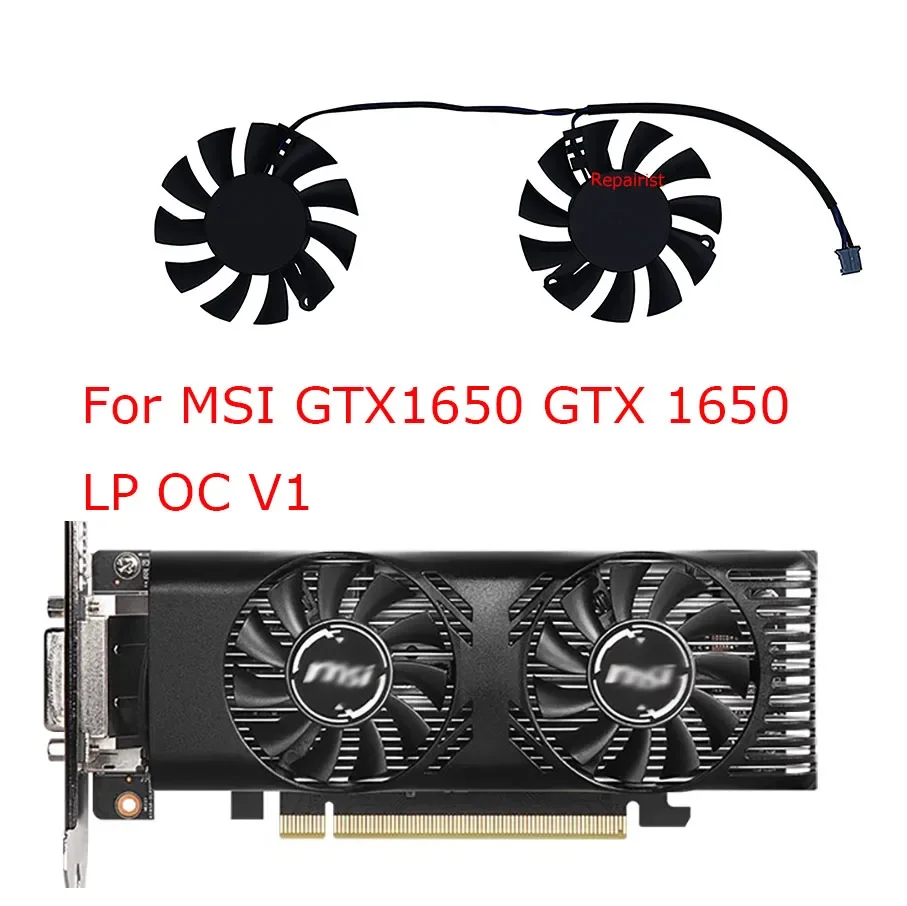 2Pcs/Set,2Pin 2Lines,Graphics Card Fan,GPU Cooler,HA5510H12F-Z,VGA 