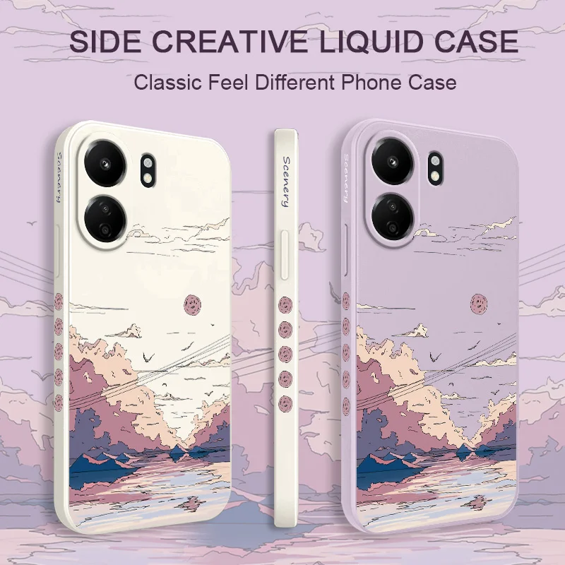 Anime Scenery Silicone Soft Phone Case