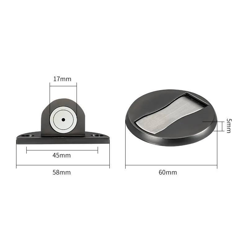Magnetic Door Stopper 1 PCS Punch Free Invisible Bedroom Bathroom Anti Collision Mute Floor Self-locking