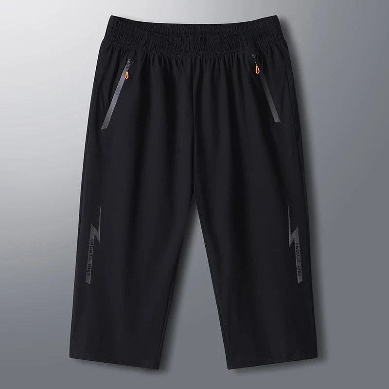 

Мужские летние шелковые укороченные шорты, мужские Свободные повседневные спортивные шорты, мужские дышащие тонкие быстросохнущие шорты, G105, новинка 2024