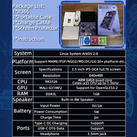 Console de jeu rétro R36S, système Arkos 2.0, carte unique 3.5 pouces, lecteur vidéo de poche portable, 64 Go, 128 Go, 20000 jeux 6