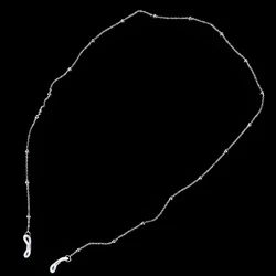 Sleek Dual - Tone Fashion Eyewear Chain for Sunglasses and Glasses (Silver)